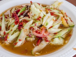 Cucumber som tam from Thailand