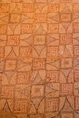 Mosaics in the ruins of early Byzantine basilica in Ohrid, Macedonia (FYROM)