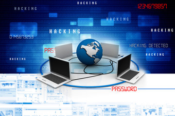 3d rendering Computer network