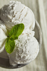 Delicious freshly ice cream