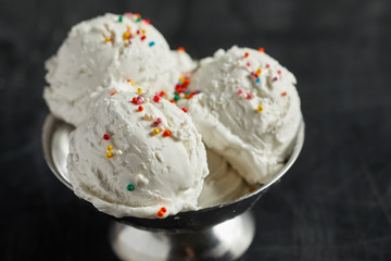 Delicious freshly ice cream