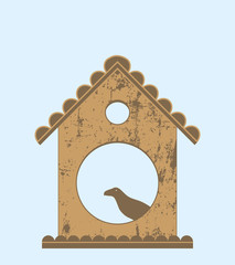Bird in bird house - 158959157