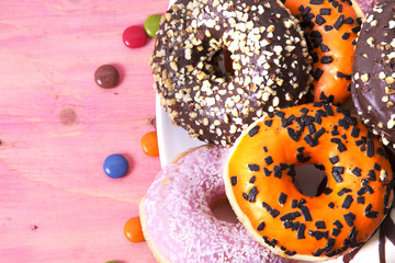 Donuts of colors and flavors