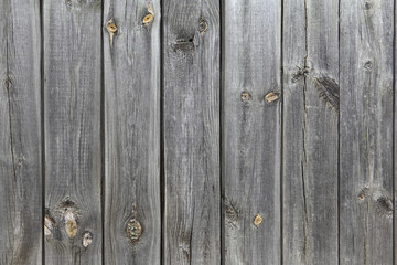 A wooden wall of old, gray boards. Retro background of textured boards for your design