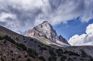 Mountain landscape, Kyrgyzstan, a mountainous valley