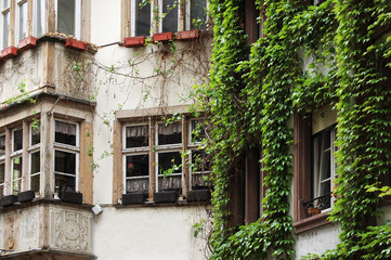 Fototapeta na wymiar Facades of old buildings in Europe