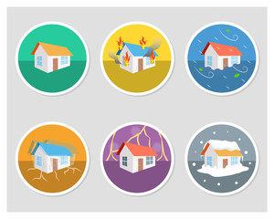 自然災害のイラスト素材