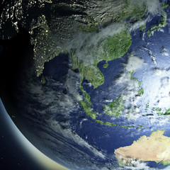 Fototapeta premium Southeast Asia from space