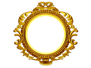 golden circle frame - obrazy, fototapety, plakaty
