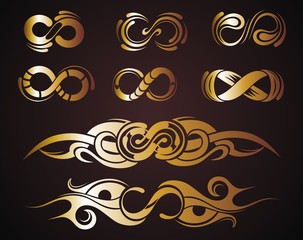 Infinity symbols set