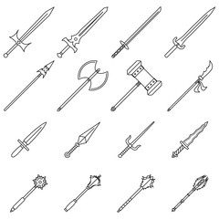 Weapon Icons (Line)
