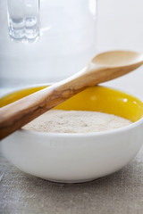 Illustration of organic cosmetics White clay