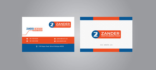 Modern Business Card, Print-ready,CMYK