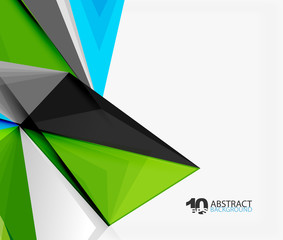 3d triangle polygonal abstract vector