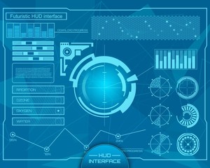 Abstract future, concept vector futuristic blue virtual graphic touch user interface HUD. For web, site, mobile applications isolated on background, techno, online design, business, gui, ui, kit, hud