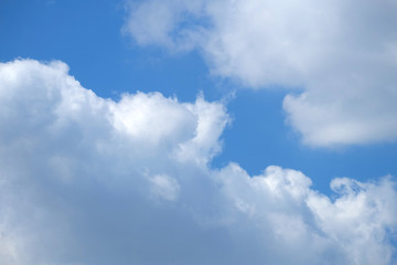 Blue sky covered with clouds. Suitable for backgrounds.