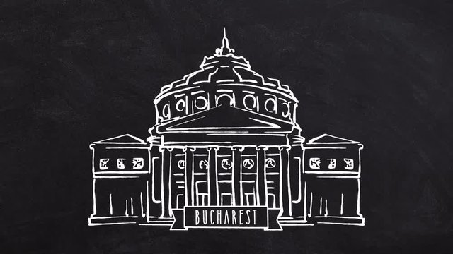 Bucharest, Romania, self drawing lines