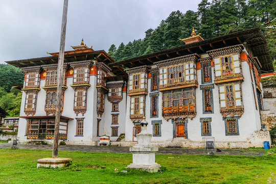 Kurjey Lhakhang: The Temple of Imprints in  Bumthang valley, Bhutan.