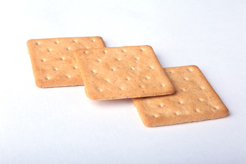 Rye crispbread isolated on a white background