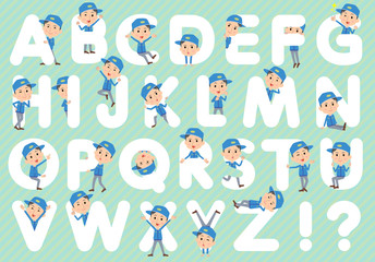 Fototapeta premium Delivery man A to Z