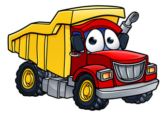 Dump Truck Cartoon Character © Christos Georghiou
