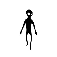 Alien humanoid isolated on white