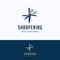 Obraz premium Sharpening service logo