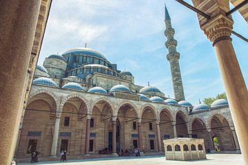 Fototapeta premium Cortyard of Suleymaniye Mosque in Istanbul