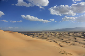 Plakat sand dune in Mongolia