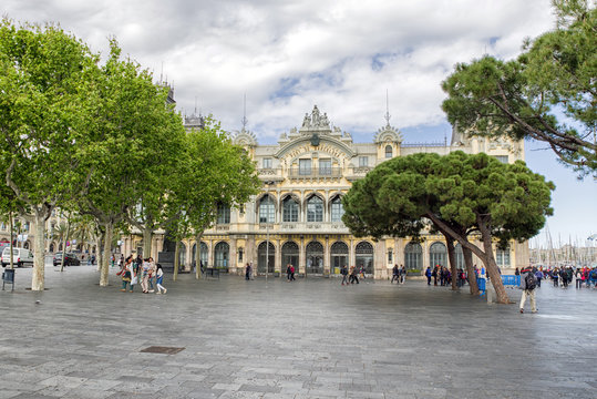 Building near Port de Barcelona, Spain