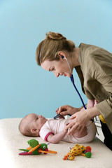 Models 3-month-old baby girl