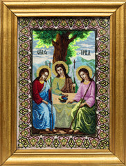 Obraz premium Ukrainian folk embroidery, handmade
