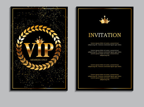 Abstract Luxury VIP Members Only Invitation Background Vector Il