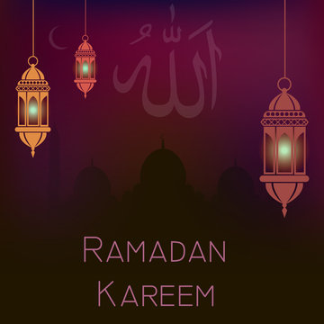 Ramadan Kareem Islamic background. Vector illustration