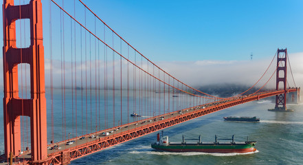 Beautiful Scenic Golden Gate, San Francisco City, California, USA.