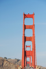 Beautiful Scenic Golden Gate, San Francisco City, California, USA.