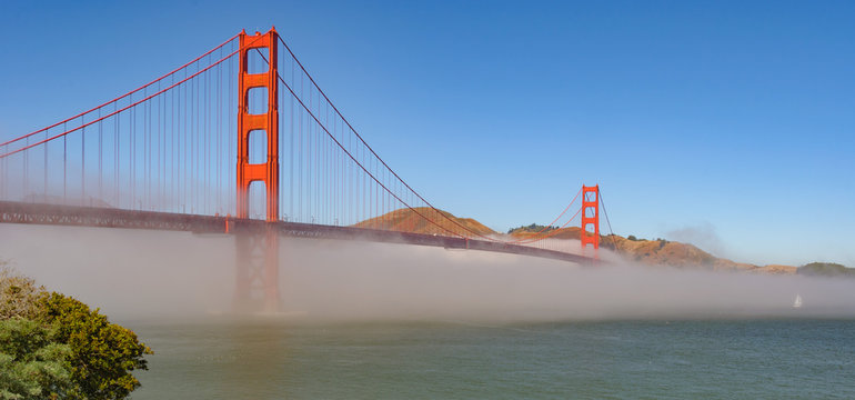 Beautiful Scenic Golden Gate, San Francisco City, California, USA.