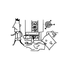 messy room boys illustration cartoon