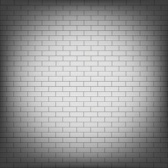 Vector background with white bricks wall
