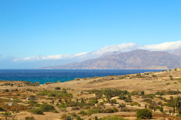Obraz premium Kreta, Panorama, Lybisches Meer, Küste