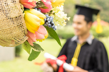 Bouquet of flowers for congratulations.