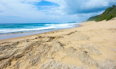 Fototapeta na wymiar Beach near Ponta do Oura in Mozambique