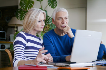 Couple doing paperwork