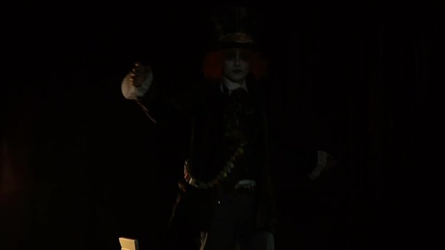 The Mad Hatter walks the chairs