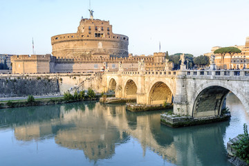 Obraz premium sight of the castle of Santangelo, Rome, Italy.