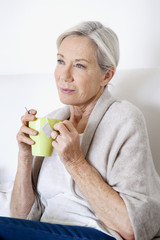 Woman drinking tea