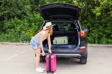 Vacation, travelling - woman ready for the travel for summer vacation