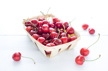 Box of fresh berries close up