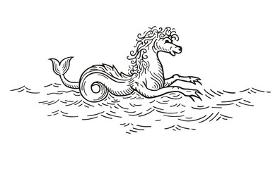 Kelpie - Scottish lake spirit vector 