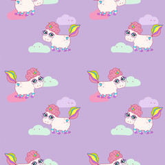 Паттерн с единорогами